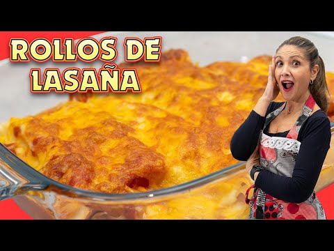 Rollos de Lasaña de Jamón y Queso - Lista en Pocos Minutos