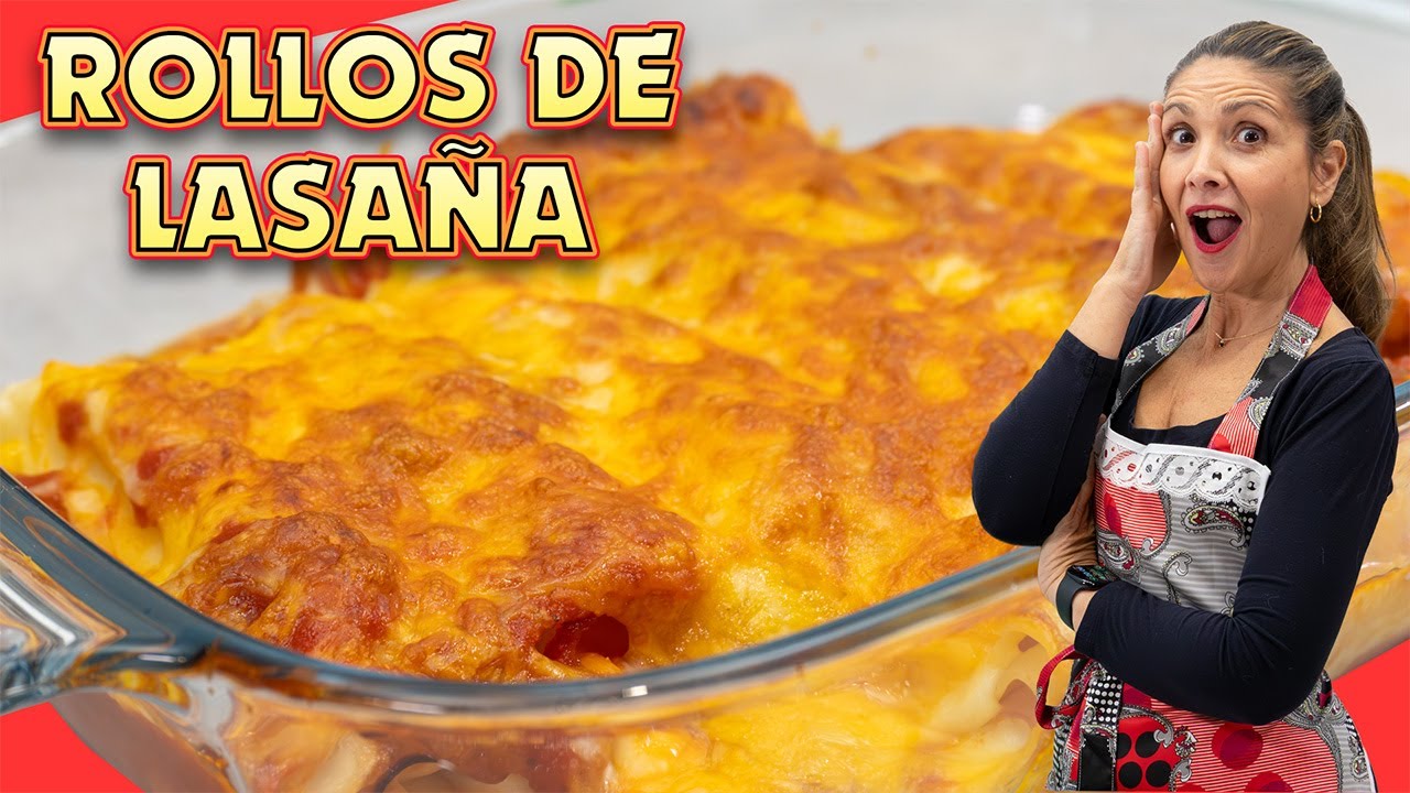 Rollos de Lasaña de Jamón y Queso - Lista en Pocos Minutos