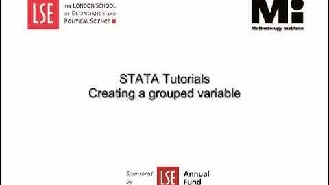 STATA Tutorials: Creating a Grouped Variable