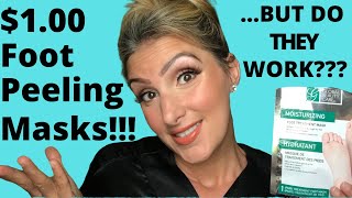 DOLLAR TREE Global Beauty Care Exfoliating Foot Peel DEMO and REVIEW! Do they work?