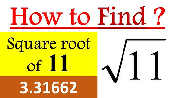 How to find square root of 11 by Long Division Method | Square root of √11 in Hindi