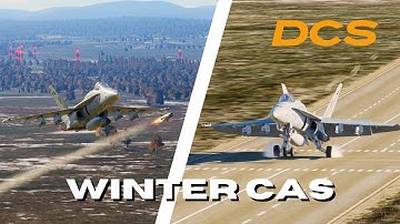 Winter Close Air Support F/A-18C Road Base | 4K Amazing Graphics DCS World