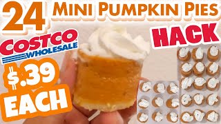 24 MINI PUMPKIN PIES HACK Under 10 Costco Hack - Cost Savings Budget Hack for Fall-Winter Dessert