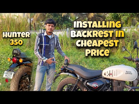 Royal Enfield Hunter 350 Backrest Installation | Cheapest Price Backrest Of Hunter 350