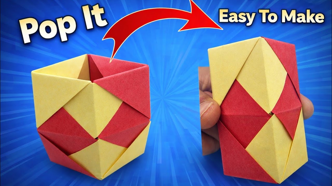 Easy Origami Pop It fidgets,,Moving Paper Toys 