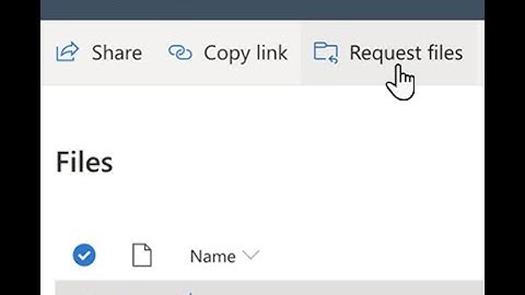 How to use "Request a File" in OneDrive ?