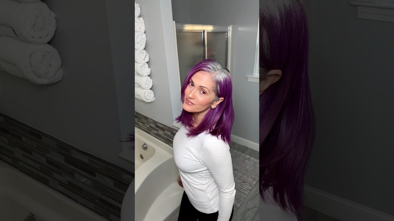 3 month gray hair transition 🦋💖 #grayhairtransition #beauty101bylisa