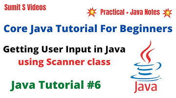 Getting User Input in Java | Scanner Class in Java | Java Tutorial For Beginners #6