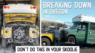 BREAKING DOWN in our School Bus Conversion | A Story by Bona Fide Bus