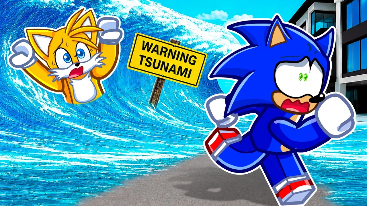 Baby Sonic's Family Escaped THE TSUNAMI..