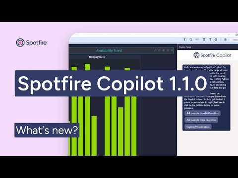 What’s new: Spotfire Copilot 1.1.0 - video from Alpine Data Labs