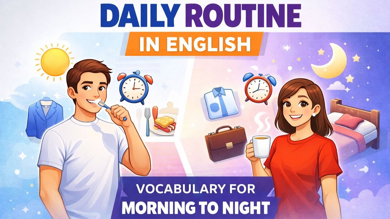 How to Describe your Daily Routine in English Vocabulary for Morning to ...
