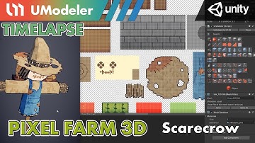 3D Modeling in Unity- Timelapse of Modeling & Unwrapping a Scarecrow in Pixel Farm 3D with UModeler.