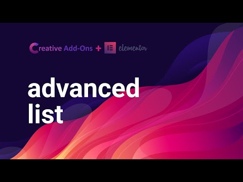 Advanced List  | Creative Add-Ons for Elementor