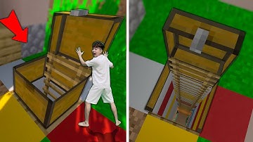 THẮNG TÊ TÊ XÂY MỘT NGÔI NHÀ SIÊU BÍ MẬT BÊN TRONG CHIẾC RƯƠNG MINECRAFT