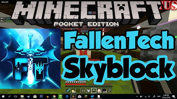 Minecraft Pocket Edition (MCPE) FallenTech Skyblock Server Review - Android, IOS, Windows10, Xbox 1