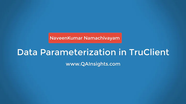 Data Parameterization in TruClient