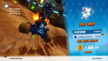 (World Record) CTR: Nitro-Fueled - Tiny Arena Relic Race in 1:23.09