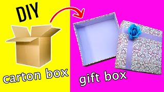 Cách làm Hộp Quà từ thùng giấy Carton – DIY How to make Gift Box using Cardboard box – Liam Channel