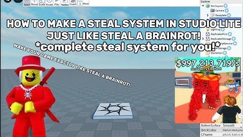 HOW TO MAKE A STEAL SYSTEM IN STUDIO LITE JUST LIKE A STEAL A BRAINROT *complete steal system*