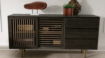 Lionel Reclaimed Wood Buffet with Linear Metal Door by iNSPIRE Q Artisan