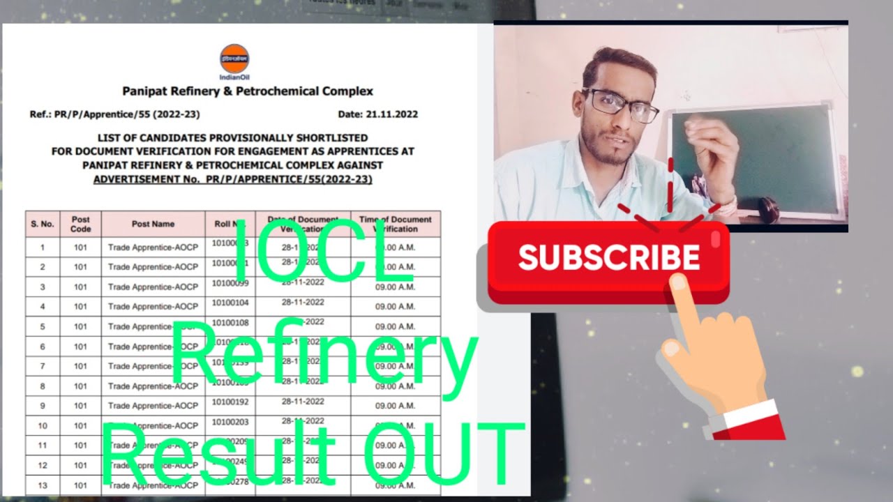 iocl-refinery-result-out-ll-iocl-refinery-division-apprentice-results