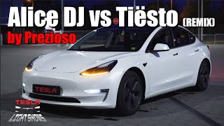 "Alice DJ vs Tiësto (Remix by Giorgio Prezioso)" Tesla light show - Incl. download - Tesla Model 3