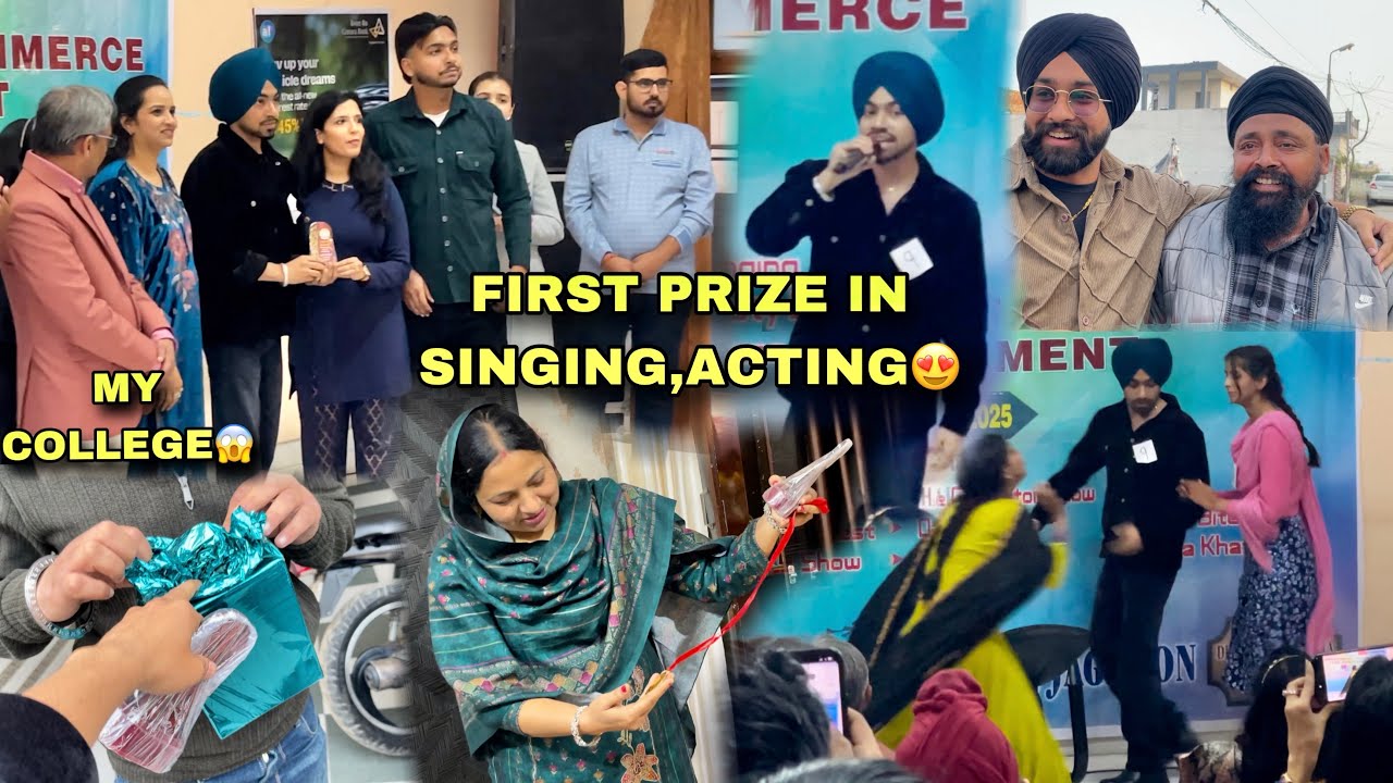 FIRST PRIZE🏆IN SINGING AND ACTING😍DADY EMOTIONAL HOGYE🥺MY FIRST COLLEGE VLOG😍