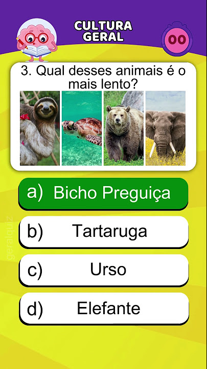 Quiz dos Animais - Perguntas e Respostas sobre os Animais