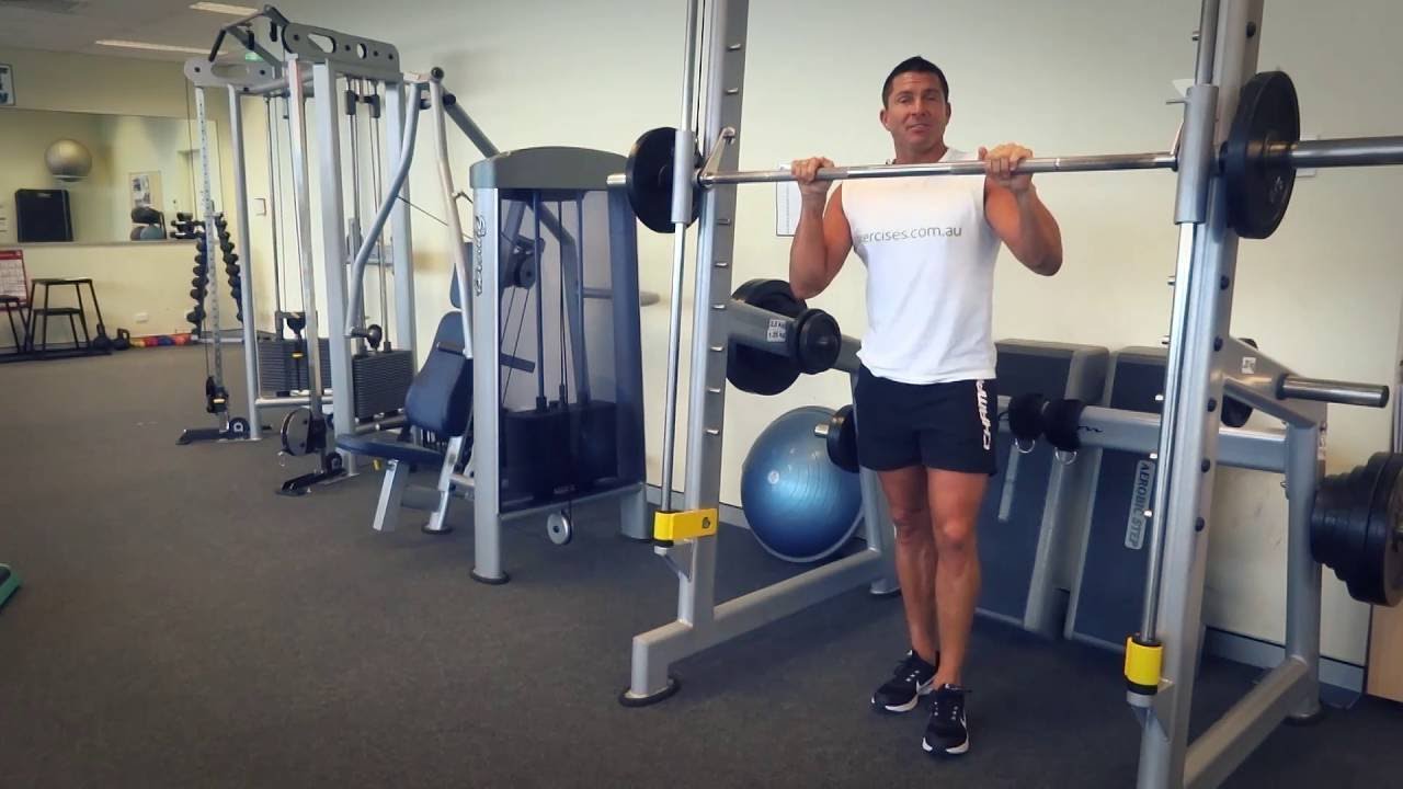 Smith Machine Front Squats (Exercises.com.au) - YouTube