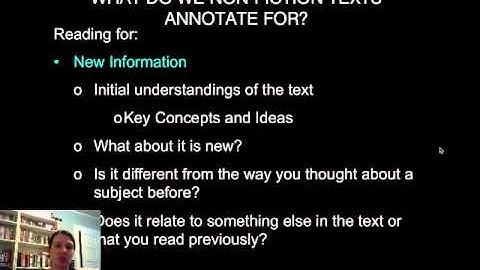 Annotating Non-fiction Texts
