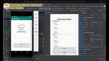 MEMBUAT APLIKASI SEDERHANA MENGGUNAKAN ANDROID STUDIO||APLIKASI RESEP MASAK
