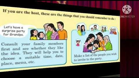 Std : 5. Sub : English.Ls.no.19.Be a good host and guest.