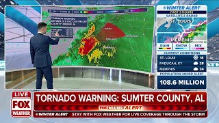 Winter Storm System Produces Confirmed Tornado In Alabama