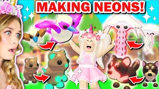 Turning ALL *NEW* PETS NEON In Adopt Me! (Roblox)