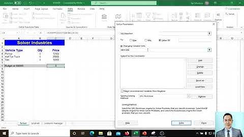 Excel Solver example and step-by-step explanation By Tary Maulana