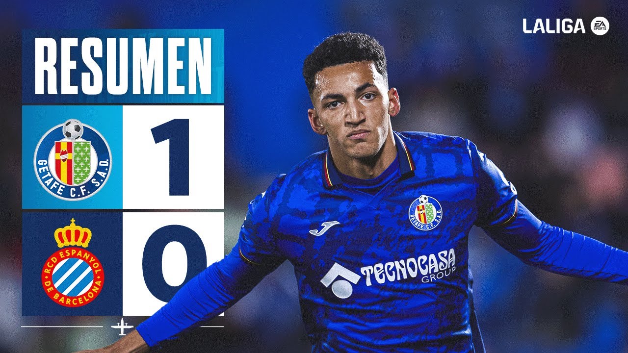 RESUMEN GETAFE CF 1 - 0 RCD ESPANYOL | LALIGA EASPORTS J16 - YouTube