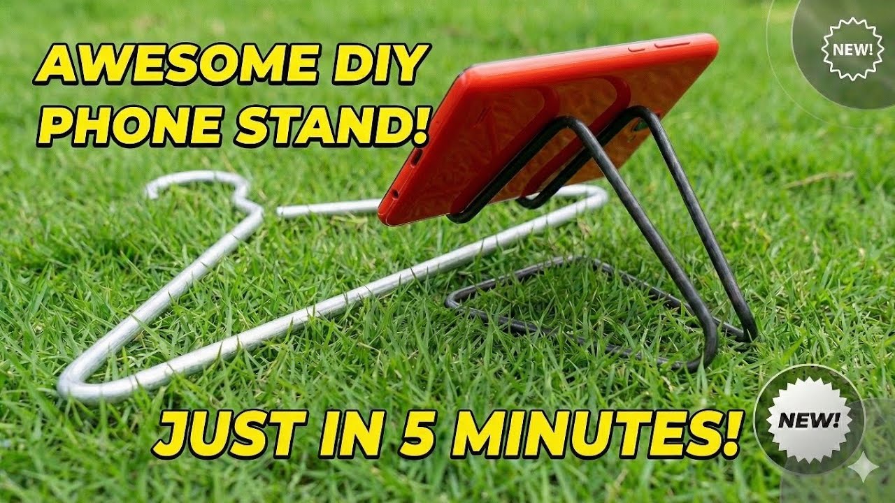 DIY Phone Stand from a Clothes Hanger | Easy & Creative Life Hack