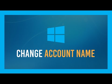 How to: Change Account Name in Windows 10