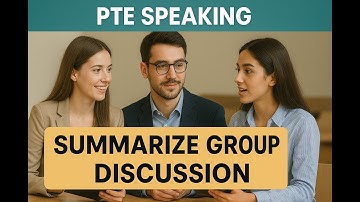 Que-2 🚨 New PTE Speaking Task 2025: Summarize Group Discussion | Full Strategy+Sample Answer