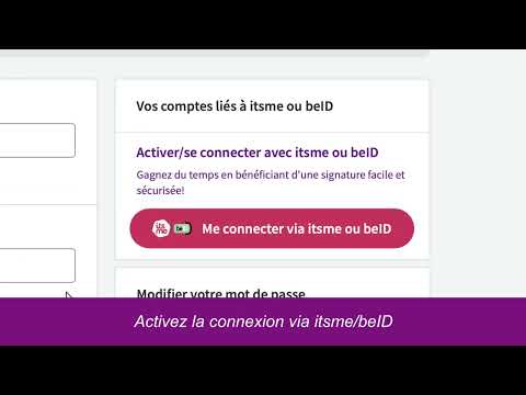 Activer la connexion itsme/beID après mon inscription via e-mail et mot de passe