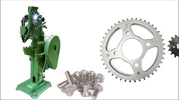 Automatic feed riveting  machine for solid rivets on motorcycle sprocket wheel