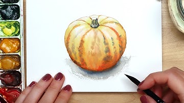 EASY 15 Minute PUMPKIN | Wet-on-Wet Technique for Beginners - WEEK 1