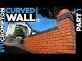 Bricklaying - Curved Garden wall part 1