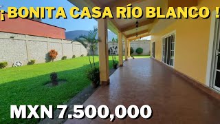 SE VENDE BONITA CASA CON ENORME JARDIN EN RÍO BLANCO // MÉXICO