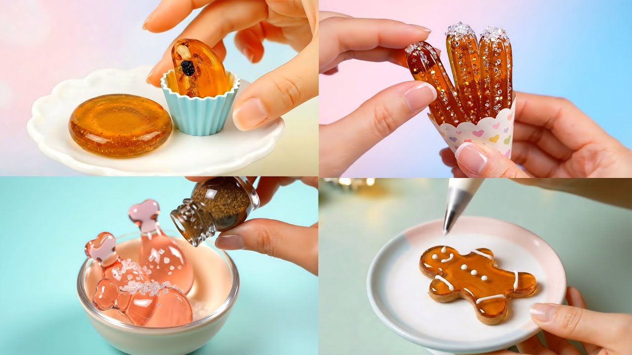 AI ASMR ✨ 유리 음식 만들기 모음집 🍳🍗✨