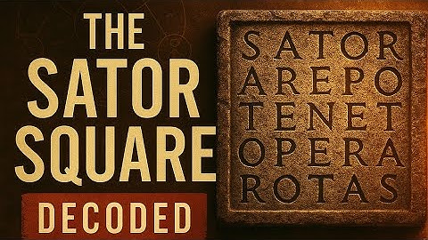 The Sator Square , The Time Loop Hidden in Plain Sight