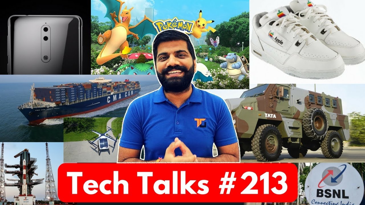Tech Talks #213 - Apple Shoes, Pokemon Go, Tor 7.0, BSNL Hotspot, Flying Taxi, Nokia 9 hindi news channel live