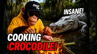 Jungle Feast Cooking A Giant Crocodile Cimut Vlog 2
