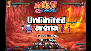 Naruto Online: Unlimited Arena (Three Tobirama, Three Jiraiya, Three Orochimaru)